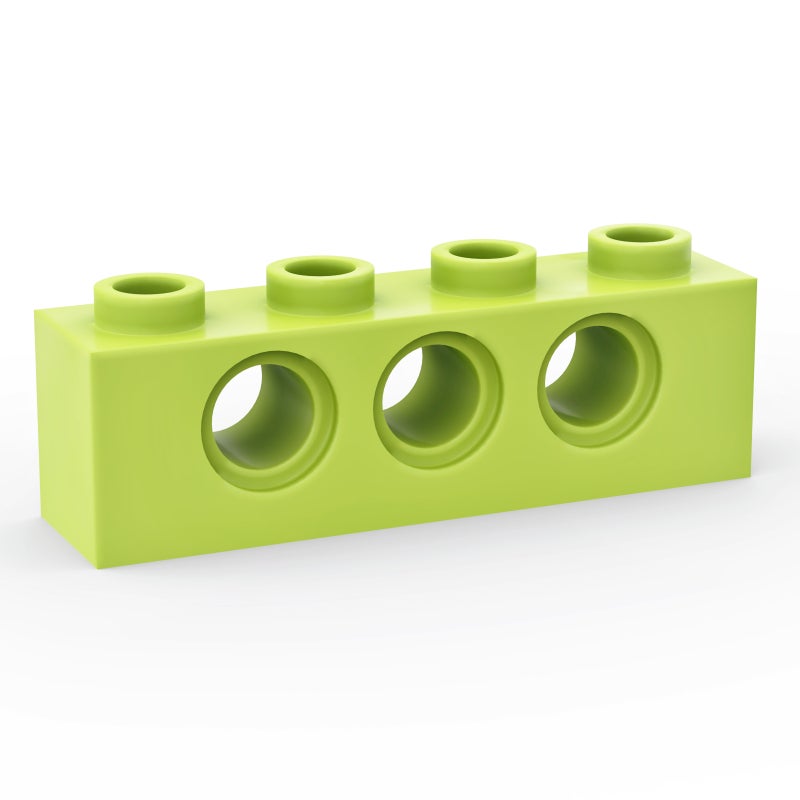 100G Compatible Lego 3701 Blocks 1X 4 With 3 Holes Brick Diy Small Particle Puzzle Moc Parts - Image 3